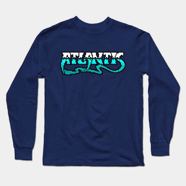 Atlantis 8 Bit Art Long Sleeve T-Shirt by 8 Fists of Tees